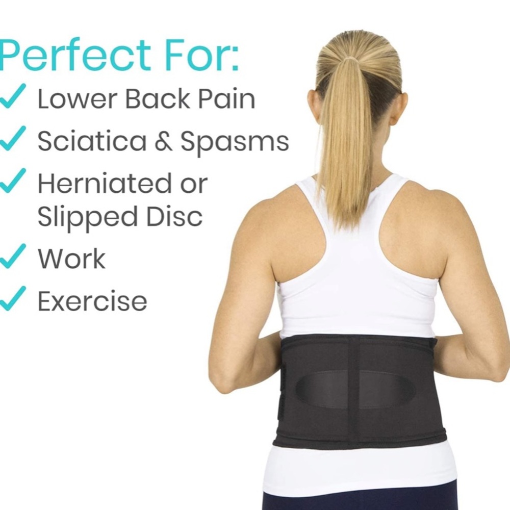 Vive Lower Back Brace-Support for Chronic Pain, Sciatica, Spasms, Nerves, etc.